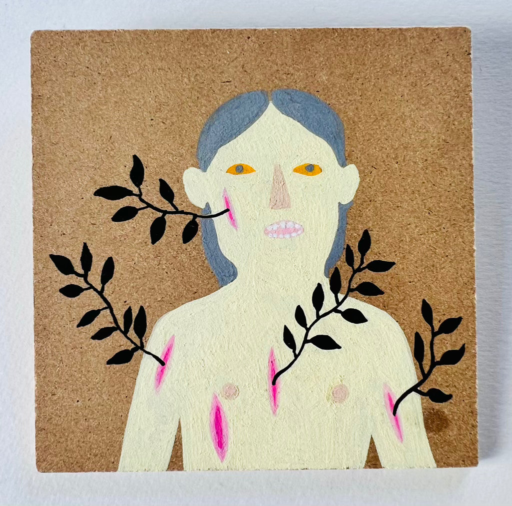 Blómstrandi lík - málverk